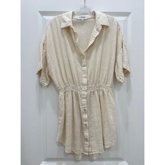 Bella Dahl Veach Tunic Oatmeal Front Button Size M NWOT - Picture 4 of 5
